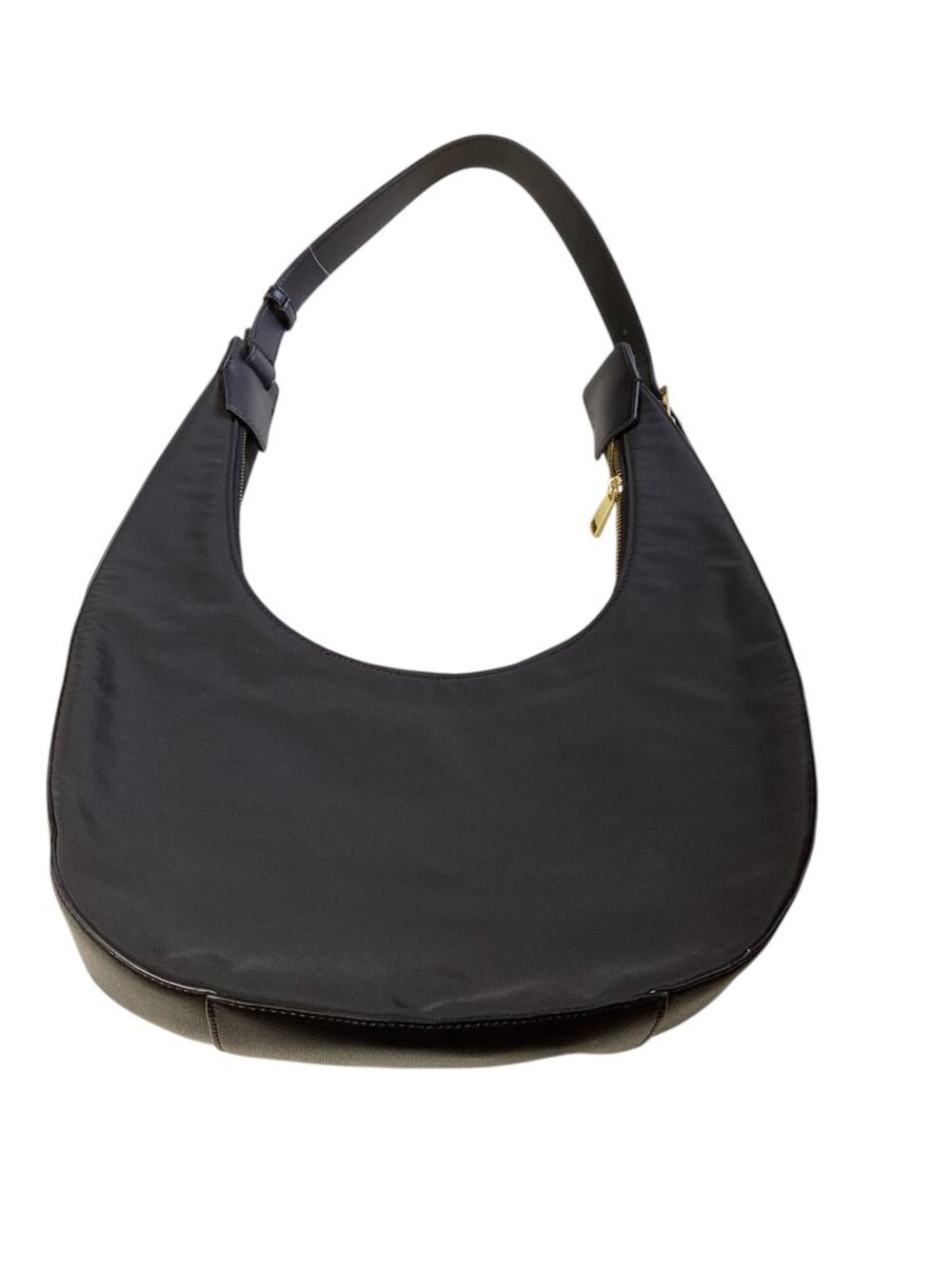 Time & Tru Harbour Nylon Hobo Black Handbag, 22.8" W x 13.7" H x 2.7" D